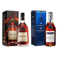 Hennessy 轩尼诗 VSOP 350ml + MARTELL 马爹利 蓝带 XO 350ml 干邑白兰地