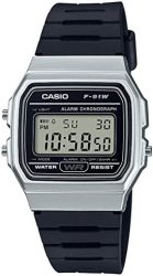 casio 卡西欧 系列中性款数码手表树脂带&nbsp;–&nbsp;f-91wm