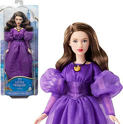 Mattel 迪斯尼小美人鱼凡妮莎时尚娃娃 身着标志性紫色连衣裙