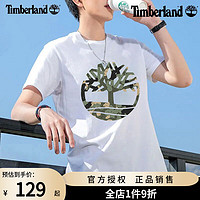 Timberland 官网男士T恤夏季户外运动休闲衣透气半袖印纯棉花短袖A61KD
