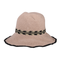 盛锡福 帽子女夏水桶帽2021夏遮阳女帽休闲女夏大檐沙滩帽渔夫帽 玫瑰粉色 均码