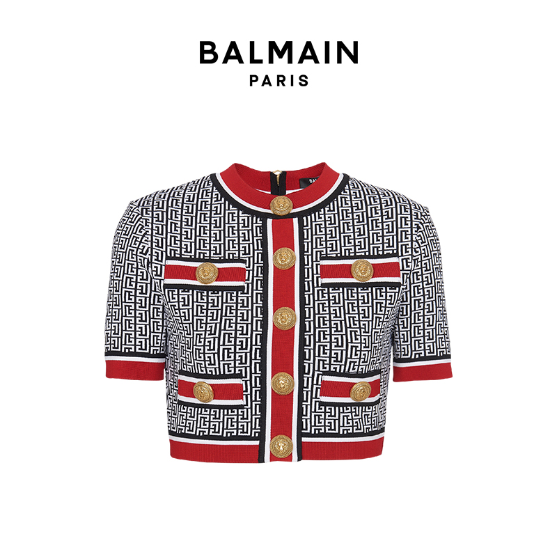 BALMAIN 巴尔曼 女士圆领针织衫 BF1AI115KE89