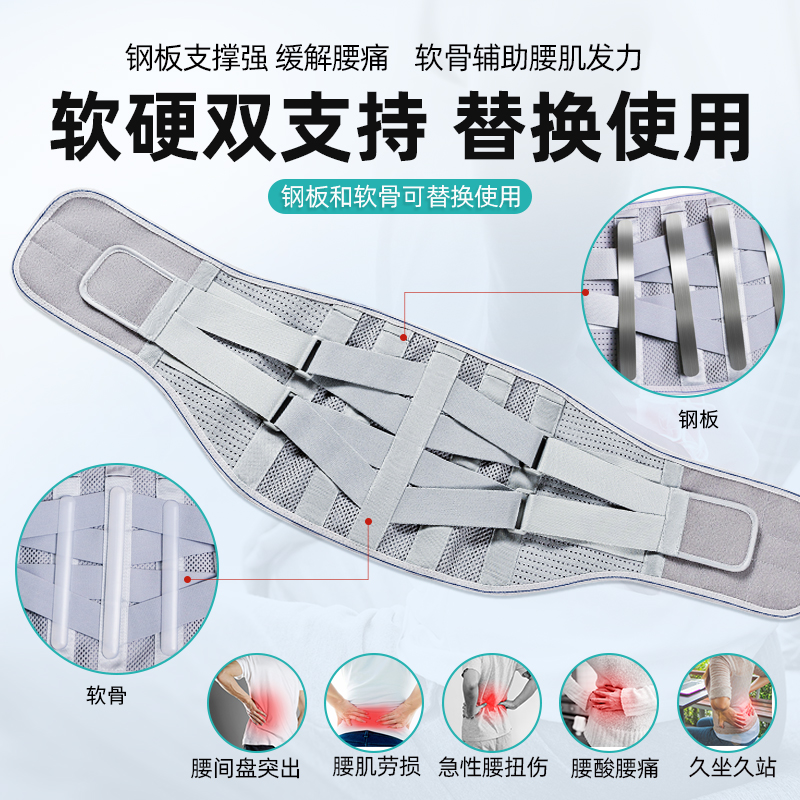 医用护腰带腰间盘劳损腰肌疼腰椎间盘突出腰部发热腰围腰托男女士