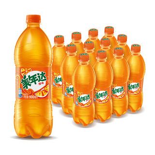 pepsi 百事 可乐美年达 Mirinda 橙味 汽水碳酸饮料 900ml*12瓶 整箱装