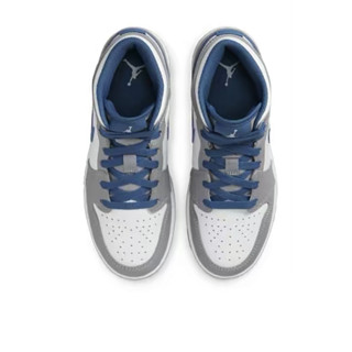 AIR JORDAN 正代系列 Air Jordan 1 Mid （GS） 大童篮球鞋 DQ8423-014 水泥灰/白/纯蓝蓝 38