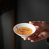 斗笠手绘茶杯陶瓷花茶杯居家日用中式单茶杯功夫茶盏品茗普洱茶具