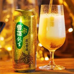 snowbeer 雪花 纯生啤酒500ml*12罐整箱易拉罐大罐黄啤酒 雪花啤酒