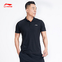 LI-NING 李宁 短袖t恤男夏短袖POLO衫翻领运动休闲半袖上衣宽松运动服[B品]