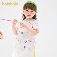 balabala 巴拉巴拉 女童卡通印花短袖