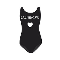 BALNEAIRE 范德安 BE范德安小红心系列遮肚显瘦泳衣女多色时尚连体温泉泳装
