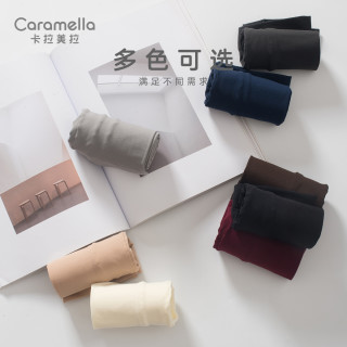 卡拉美拉 Caramella 女士打底裤春秋款天鹅绒连裤袜丝袜光腿神器瘦腿袜黑色 1件装