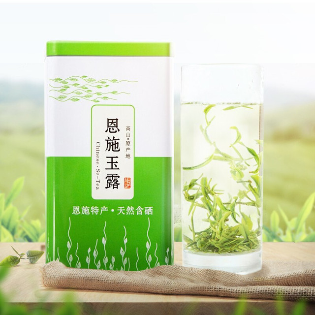 蓝焙 恩施玉露 湖北特产清香型高山云雾富硒 2023明前绿茶 蒸青茶罐装 硒妃恩施玉露 100克