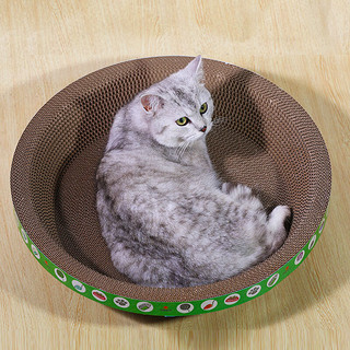 萌嘟星宠 猫抓板猫窝碗形大号猫沙发磨爪瓦楞纸不掉屑耐抓 43cm