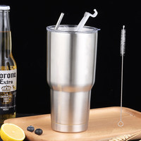 BAIJIE 拜杰 不锈钢冰霸杯保冰杯大容量水杯双层咖啡杯900ML