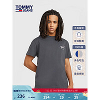 TOMMY HILFIGER 23新款春夏男女纯棉经典签字体刺绣T恤