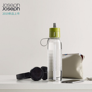 JOSEPH JOSEPH 英国  水杯便携夏天记录点创意水瓶防滑塑料水杯/冷水瓶 白色