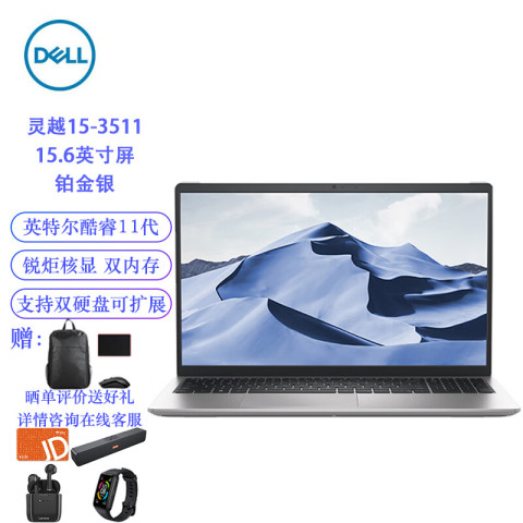戴尔笔记本电脑_DELL 戴尔灵越15 3511 十一代酷睿版15.6英寸轻薄本银色