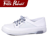 Fitti Pahris 品牌女鞋2023夏季新款薄款网面透气厚底休闲小白运动鞋气质鞋子女 米灰网面 38