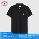 Brooks Brothers BrooksBrothers）男士美式纯棉休闲纯色短袖Polo 0004-黑色 M