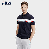 抖音超值购：FILA 斐乐 时尚商务翻领针织Polo衫F11M321105F薄款