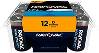 Rayovac D 电池、碱性 D 电池（12 节电池）