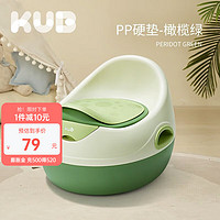 kub 可优比 儿童马桶坐便器小孩厕所便盆 pp垫-橄榄石绿-清洁袋20只