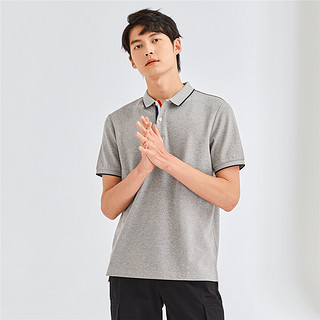 GIORDANO 佐丹奴 Polo衫男士珠地布翻领上衣撞色门筒修身POLO男短袖01012426