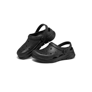 斯凯奇（Skechers）斯凯奇泡泡鞋男女两穿洞洞鞋夏一脚蹬111385 全黑色/BBK 36