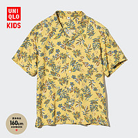 UNIQLO 优衣库 童装/男童/女童 印花开领衬衫(短袖海滩度假亲子) 456545