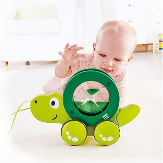 Hape 拖拉乌龟提托1-3岁婴幼儿宝宝多功能木制儿童学步益智力玩具