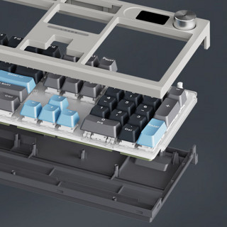 LANGTU 狼途 LT104 专业版 104键 有线机械键盘 深情 银灰轴 冰蓝光