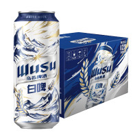 会员专享：WUSU 乌苏啤酒 天山清爽白啤 500ml*12罐 整箱装