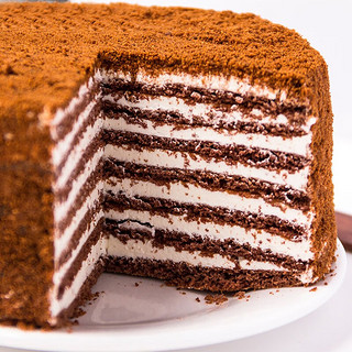 耶撒雅尼俄罗斯进口提拉米苏千层蛋糕点心脏脏包巧克力甜点网红零食品 双山巧克力味提拉米苏500g