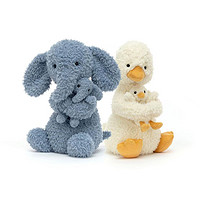 jELLYCAT 邦尼兔 英国新Huddles Elephant/Duck小象鸭子毛绒玩偶