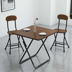 Doruik 德瑞克 折叠桌摆摊小桌子便携式正方形简易家用简约小户型圆桌吃饭餐桌