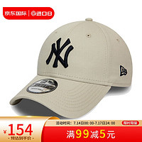 NEW ERA 纽亦华 棒球帽鸭舌帽男女款 9FORTY MLB洋基队 12380590奶油色NY