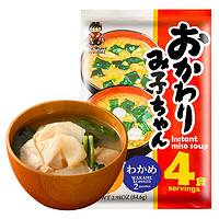 神州一 日本进口油豆腐裙带菜速食味噌（4人份 日式味增汤大酱汤料包 76g