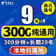 中国电信 流量卡，大通用无线纯流量卡4g