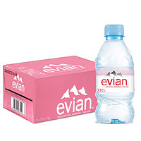 evian 依云 法国进口Evian依云330ml*24瓶弱碱性水天然矿泉水整箱全国包邮