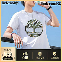 Timberland 官网男士T恤夏季户外运动休闲衣透气半袖印纯棉花短袖A61KD