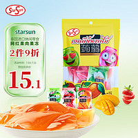 PLUS会员：starsun 星臣吉他 综合果味蒟蒻果汁果冻210g 进口休闲零食网红布丁儿童零食