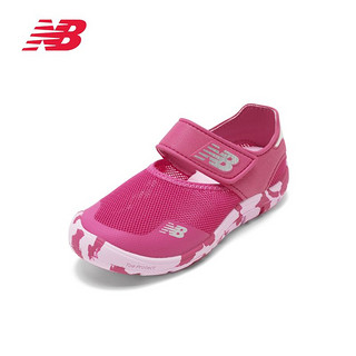 new balance 官方奥莱 4~14岁女童儿童夏季魔术贴网面防踢凉鞋208