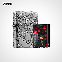 ZIPPO 之宝 打火机防风流云淬火套装之宝Zippo官方旗舰店煤油送男友礼物