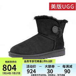 UGG 美版 秋冬季女士雪地靴防水防污短靴 1016422  秋冬款 黑色 40