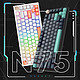 VGN N75 幻彩版 有线机械键盘 82键 动力银轴 加勒比海