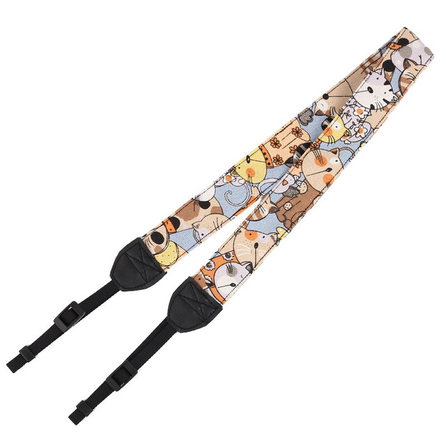 WOLFGANG 沃尔夫冈 适用于佳能单反相机背带可爱富士索尼微单反相机快拆肩带卡片机斜挎挂绳 可爱猫咪