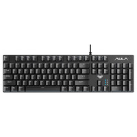 有券的上：AULA 狼蛛 S2022 有线机械键盘 104键 黑色混光 青轴