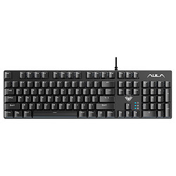 AULA 狼蛛 S2022 有线机械键盘 104键 黑色混光 青轴