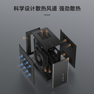 ASRock 华擎 秦淮-DM MINI机箱 非侧透 曜石黑