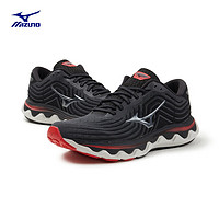 Mizuno 美津浓 男子运动鞋支撑跑步鞋透气舒适慢跑鞋 12/灰黑色/金属灰/红色 42.5